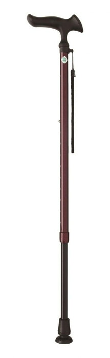 伸縮ステッキ レッド 73.0-95.5cm 杖 かるがもE 歩行 補助 介護 道具