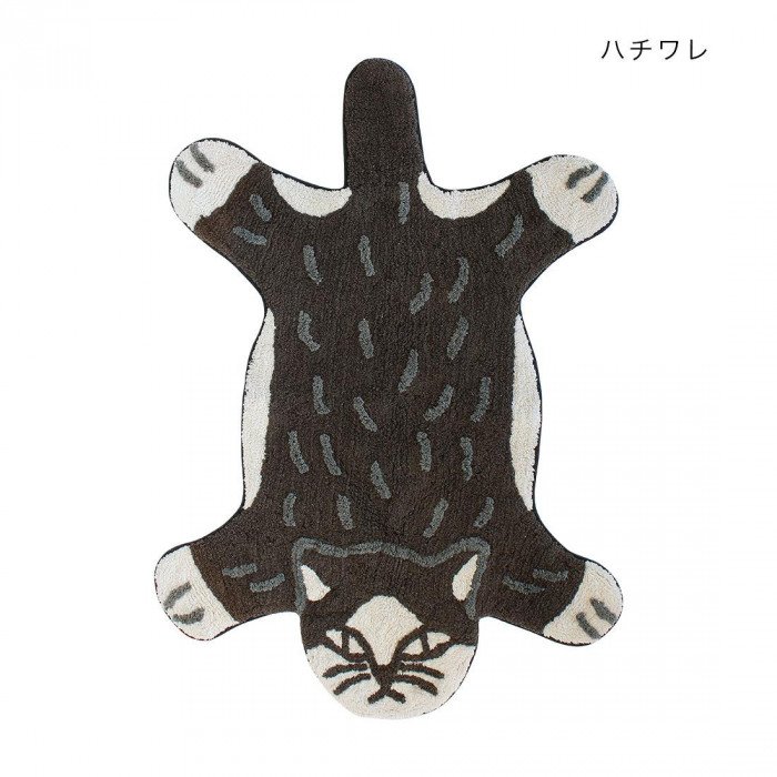 マット リラックZOO Lサイズ ハチワレ 120×82cm アニマルラグ