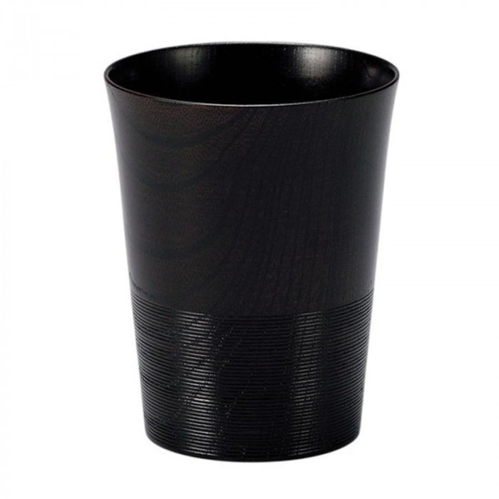 トールカップ 黒 木製 欅 漆塗り 200ml 天然木 山中漆器 日本製