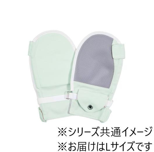 介護用グローブ アイデア引っ掛かり 働き掛ける兼用 側面チャック 御襁褓いじり押しとどめる 緑であること L