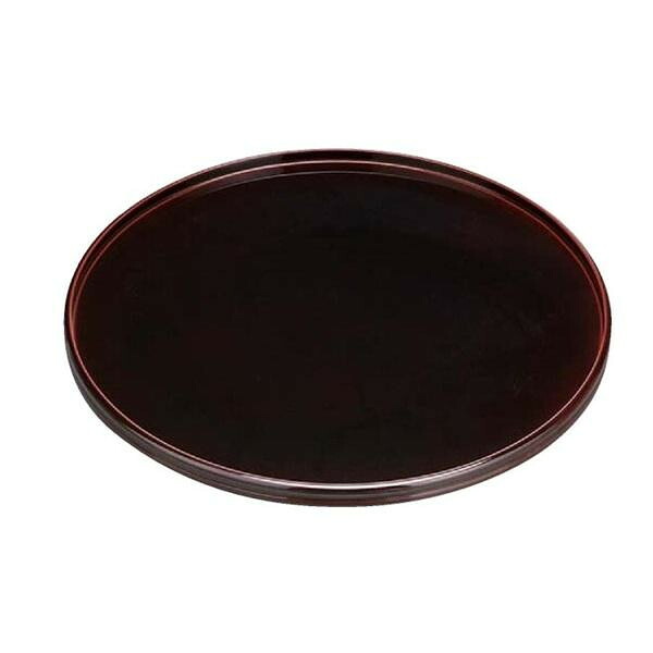丸盆 木製 糸巻丸盆 漆塗り 溜塗 直径362mm 上品な艶 おもてなし配膳トレー