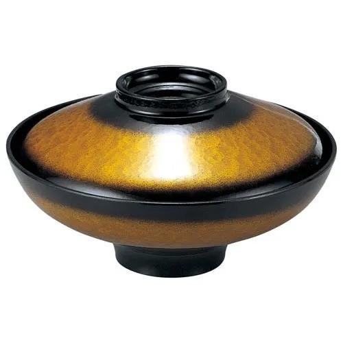 煮物椀 お椀 5寸 富士型煮物椀 アクアイエロー 漆器 蓋付き 大椀 日本製