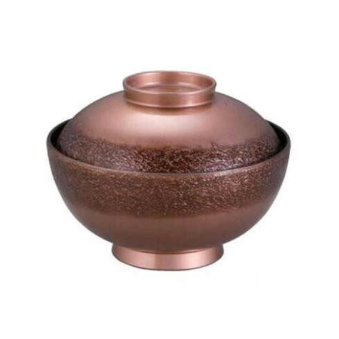 雑煮椀 仙才椀 4.5寸 絞り墨入れ 銅内黒 耐熱 530cc 和食器 蓋付