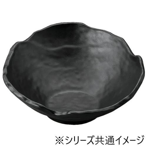 メラミン鉢 黒マット 手びねり 斜ちぎり 丸鉢 大鉢 ボウル 業務用