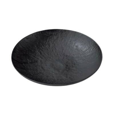 丸盛皿 メラミン製 ブラック 305mm ムーン型 食器 割れにくい おしゃれ