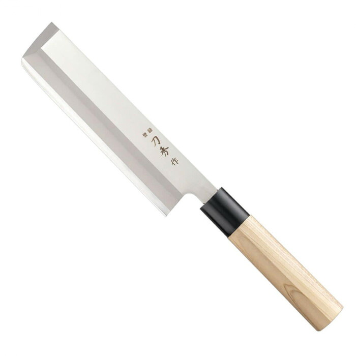 薄刃包丁 180mm 左利き用 モリブデンバナジウム鋼 朴木ハンドル