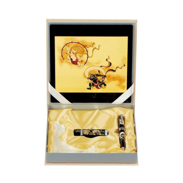 ステーショナリーセット 塗師細工風 風神雷神目論む 二十日鼠パッド 不死化品