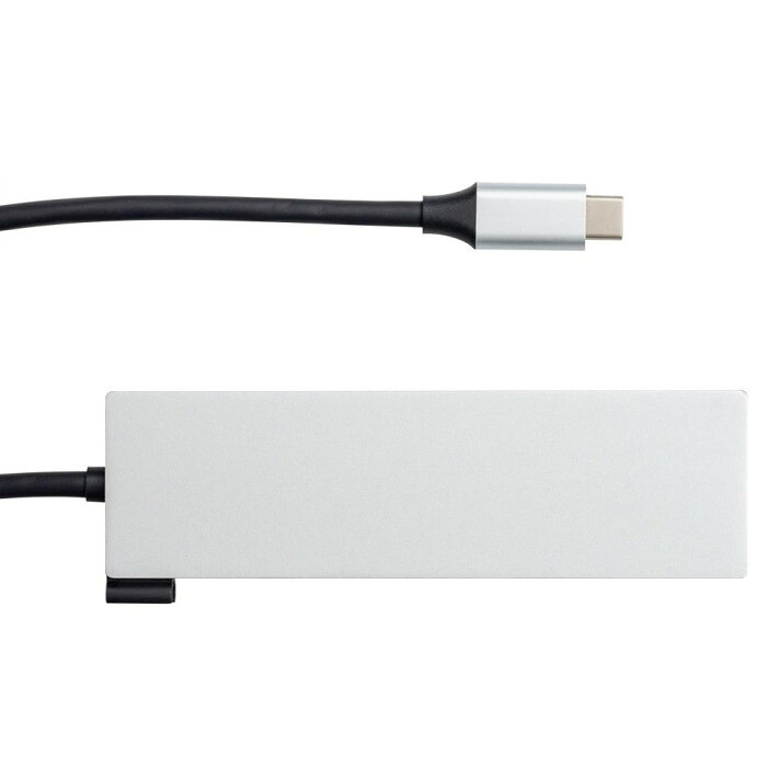 アルミドッキングステーション シルバー 50cmケーブル PD対応 4K出力