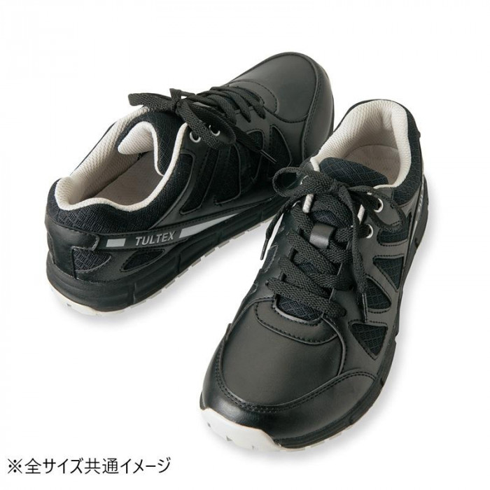 スニーカー 22.0cm ブラック 耐油 耐滑 男女兼用 ビルメンテナンス用