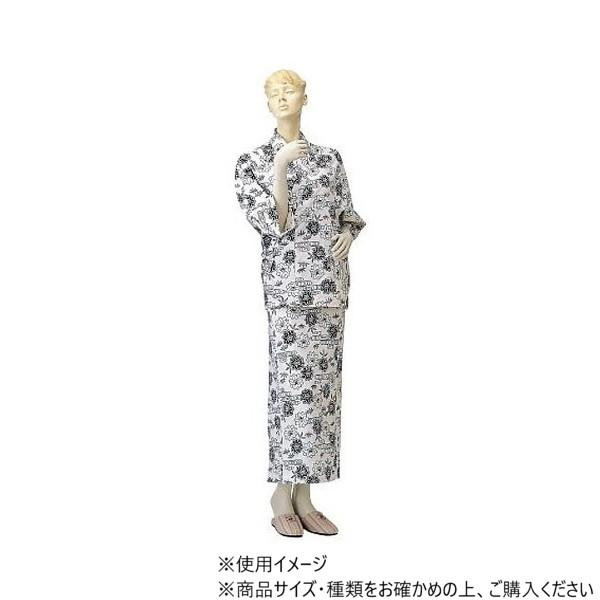 セパレートねまき 婦人用 フリーサイズ 紺 花柄 抗菌防臭加工 ガーゼ付