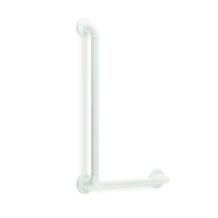 シロクマ　どこでも手すりディンプルL形 アイボリ BR-281　600×400