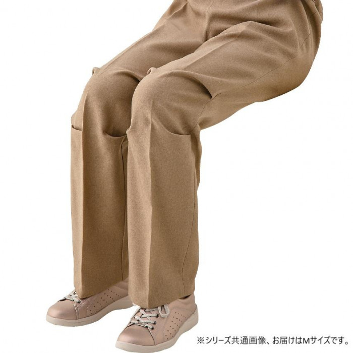 進め方用ズボン下 お上さん用 M大いさ ベージュ 股下63糎 洗い濯ぎ機相応う 日本製