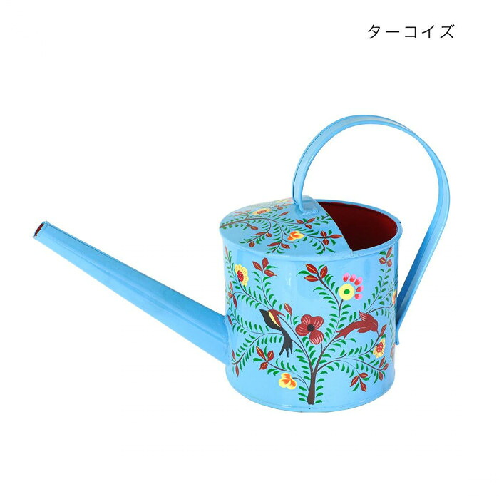 アイアン ジョウロ ターコイズ カシミールペイント 伝統工芸 じょうろ