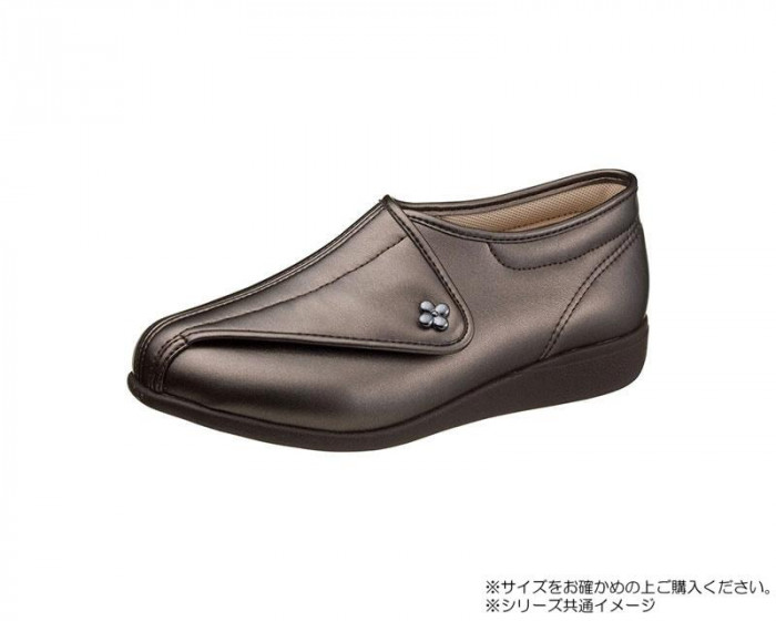 介護靴 3E つまずきにくい設計 軽量 合成皮革 ブロンズ 22.5cm レディース