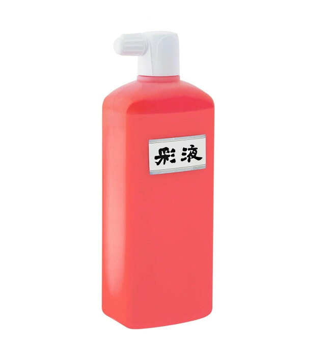 彩液 赤 500ml 顔料インク 水溶性 墨流し 染色 絵具 習字 書道 墨運堂