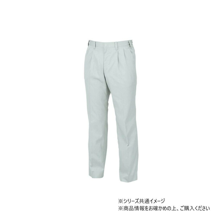 プリーツロンミニスラックス 4Lサイズ グレー 通気性抜群 作業服 ジーベック
