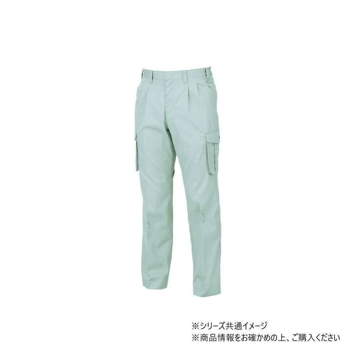 カーゴパンツ グリーン 3L プリーツロン 通気性 ストレッチ 作業服