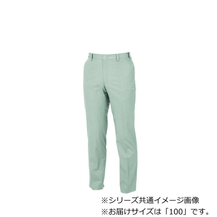 スラックス モスグリーン 100cm 股下80cm ポリエステル混 綿 作業服