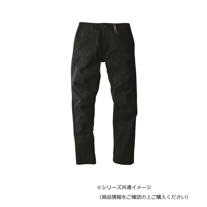 ストレッチパンツ 現場服 作業ズボン ブラック LLサイズ ヘリンボーン素材