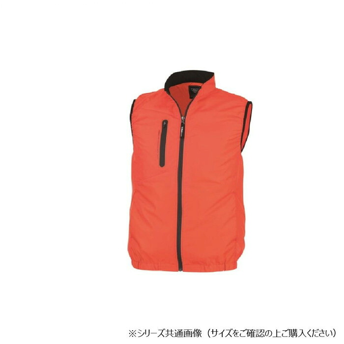 空調服ベスト オレンジ 4L 作業着 ベストタイプ 熱中症対策 現場
