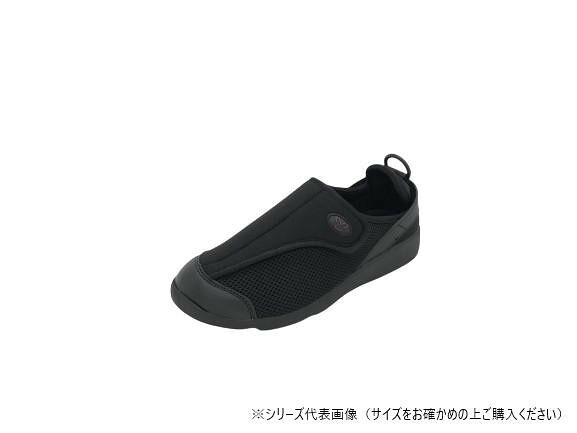 介護シューズ すたこらさんソフト 100 ブラック 26.0-26.5cm 脱ぎ履き楽