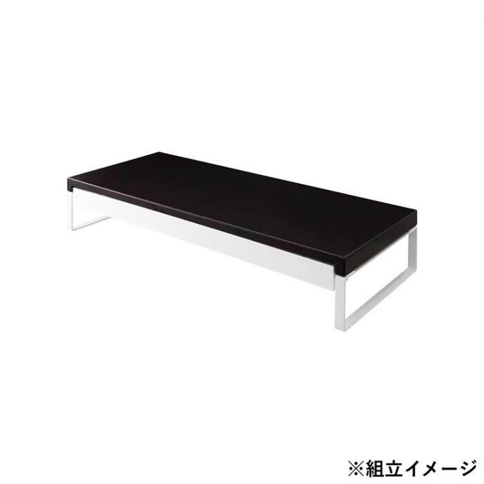 LIHIT LAB.(リヒトラブ)　机上台　幅590mm　引出し付　黒　A-7338-24