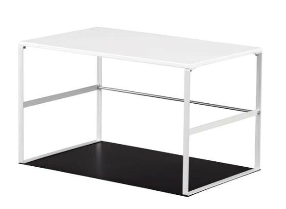 収納棚 机下台 ホワイト スチール製 A4ファイル対応 整理 事務用品 連結