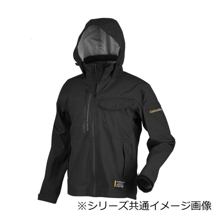 細工物上衣 LL大いさ 黒いこと 3層社会システム 透湿 雨合羽 防風 伸ばすこと
