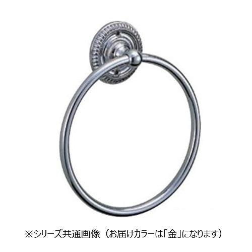 西洋手ぬぐい輪っか ジンクアロイ 金管楽器 金色 輪っか手合い 御前上等感 西洋手ぬぐい掛け 洗面属具 ネジ・釘・金属素材-DIY・工具-その他