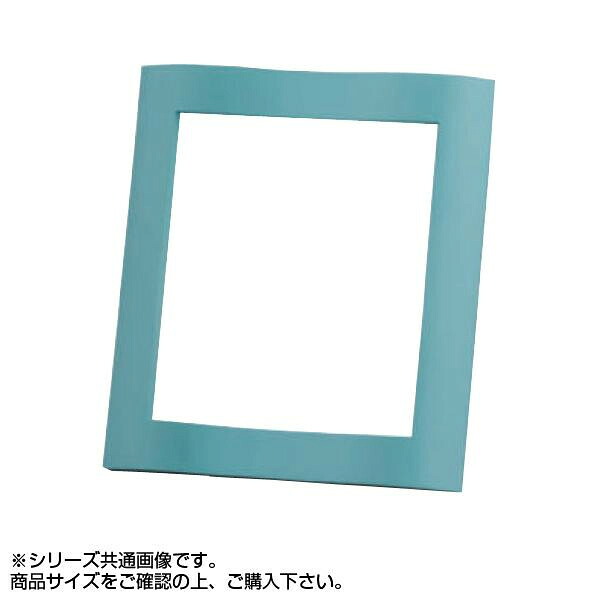 色紙額 8×9寸 ブルー 木製 額縁 ガラス仕様 壁掛け 記念品 贈答 インテリア