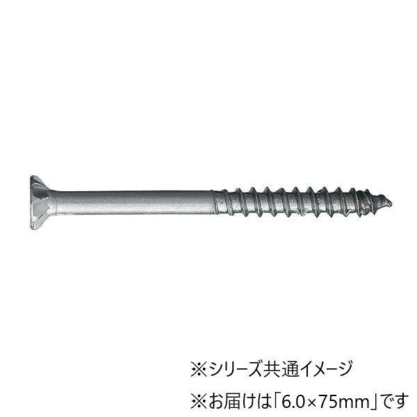 甲板専用ねじ釘 6.0×75粍 100本入 ステンレス鋼製 真四角ビット付 物の具