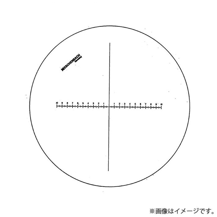 ドッキングスケールルーペ用スケール ガラス製 直径25mm 厚さ1mm 測定用