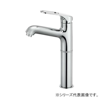 混合栓 シングルワンホール 洗面混合栓 寒冷地用 省施工ナット 泡沫吐水 日本製