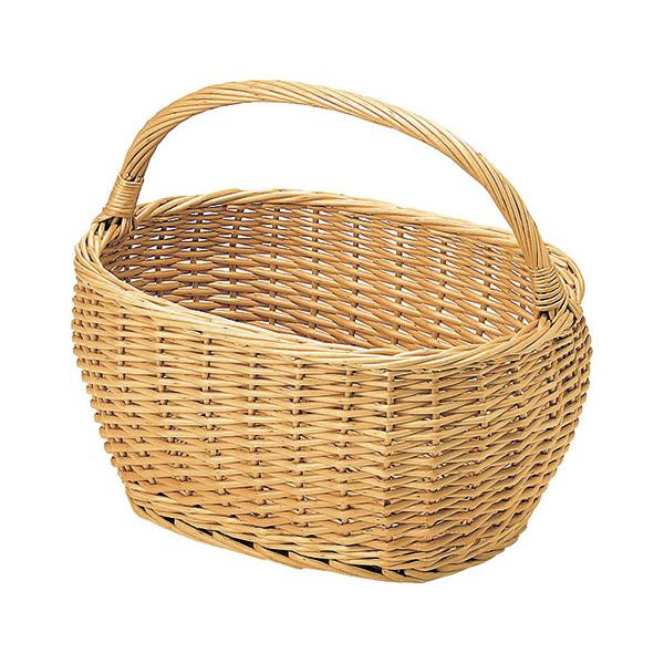 煮柳バスケット 39×26.5×19cm 持ち手付 かご 収納 柳素材