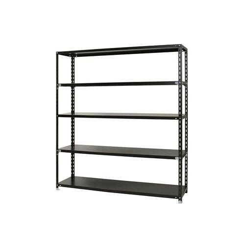 スチールラック 5段 間口1800×奥行450×高さ2100mm ブラック 組立品 収納棚 日本製