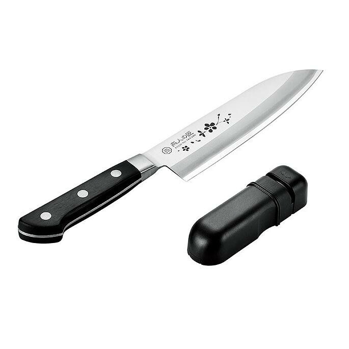 三徳包丁 165mm シャープナー セット 本割込包丁 切れ味 燕三条 包丁
