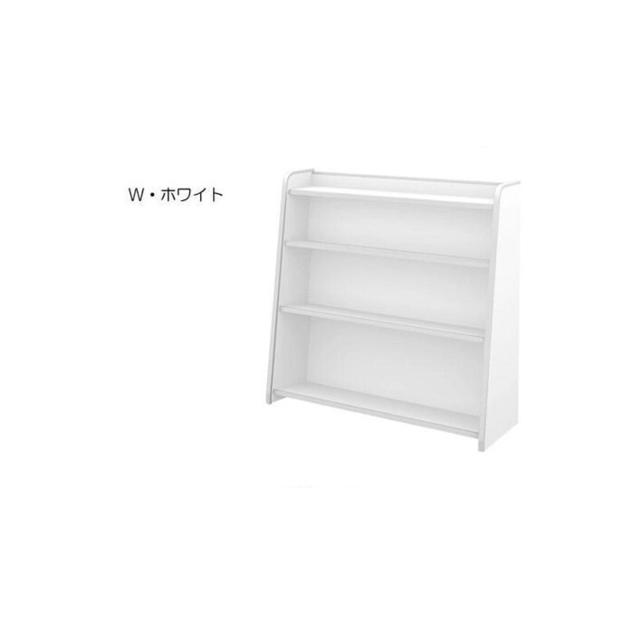 書物棚 幅93珊 知育調度品 白いこと 木製 倒れにくい 打ち上げる品 日本製 収納-子供部屋用インテリア・寝具・収納-絵本棚