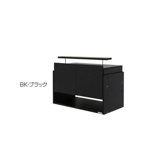 コレクションラック 上置き ロータイプ 奥行39cm用 つっぱり設置 ブラック