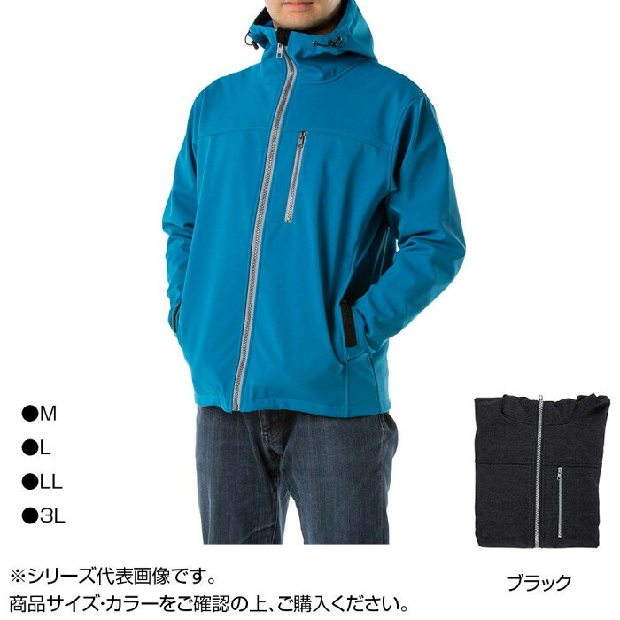 防風防寒ジャケット Mサイズ ブラック 裏フリース 撥水加工 パーカー