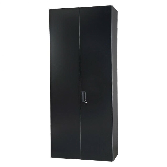ワードローブ ブラック 900×450×2100mm 鍵付き オフィス用 壁面収納