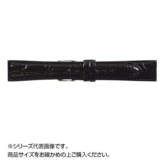 時計バンド 16mm ブラック 腹ワニ カイマン 高級 スタイリッシュ 交換用ベルト