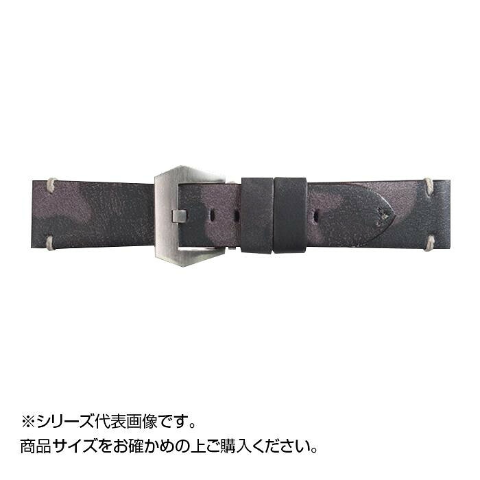 腕時計ベルト 22mm パープル カーフスキン 交換用バンド 美錠銀 日本製