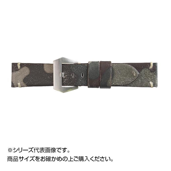 時計バンド 24mm カーキ カーフ スタイリッシュ 交換用ベルト 紳士 日本製