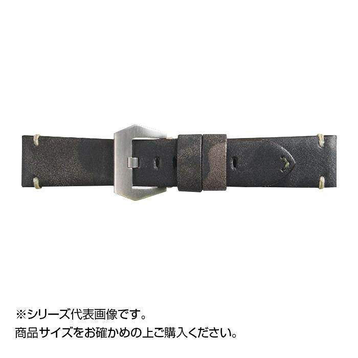 時計バンド 24mm グレー カーフスキン スタイリッシュ 交換用ベルト 銀美錠