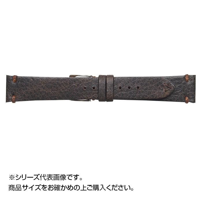 時計バンド 牛革 22mm ダークブラウン エミッタシリーズ 替えベルト スタイリッシュ
