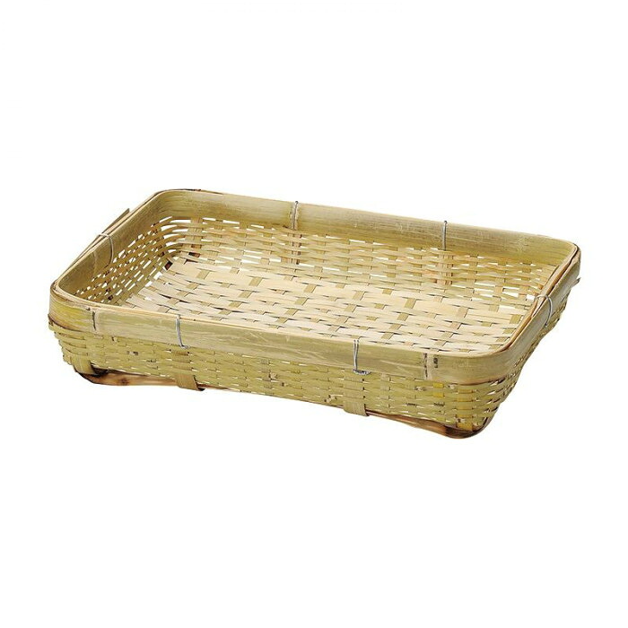 竹バスケット 展示用 カゴ オリエンタル ナチュラル W45cm 店舗備品