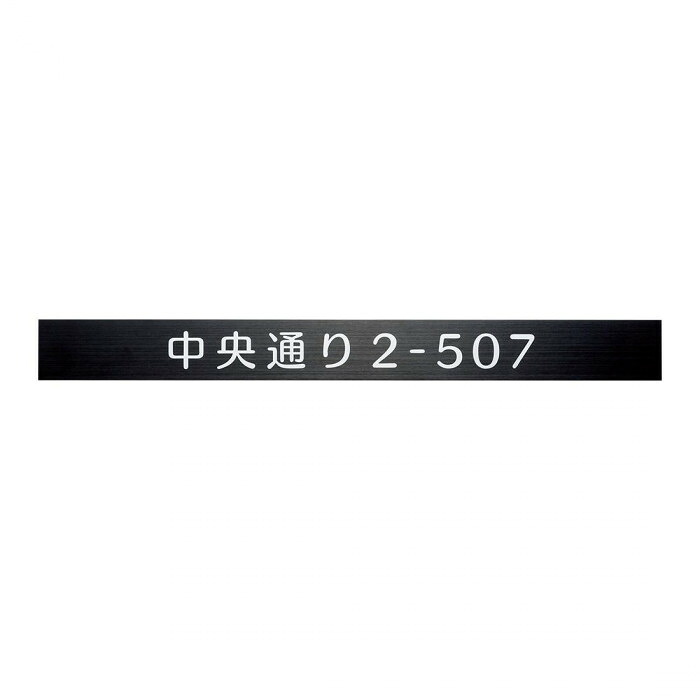 ステンレスブラック補助プレート SZ-902 表札 補助 小型 サイン プレート 福彫