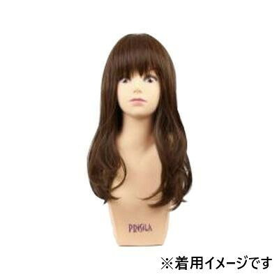 ウィッグ フルウィッグ ミディアム ゆるウェーブ 耐熱 マロンブラウン