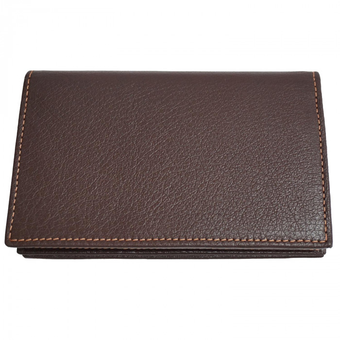 取り合わせ万覚え帳 ディープ MICRO5 赤銅色 8粍輪っか 名刺入れ付 呉牛革