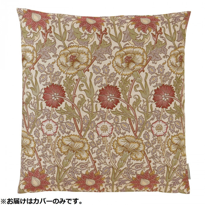座布団カバー 55×59cm 銘仙判 ピンクアンドローズ ウィリアムモリス デザイン